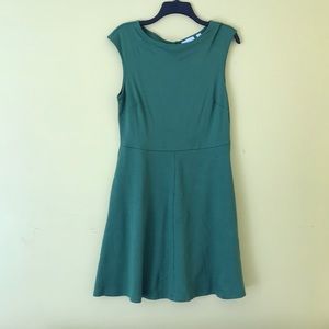 Green skater dress
